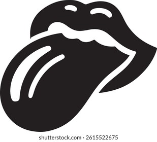 Tongue logo icon isolated illustration 