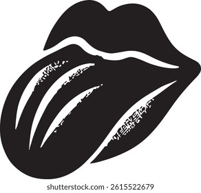 Tongue logo icon isolated illustration 