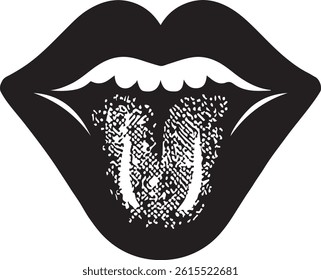 Tongue logo icon isolated illustration 