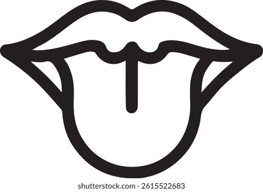 Tongue logo icon isolated illustration 
