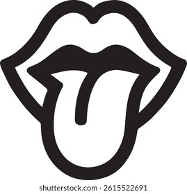 Tongue logo icon isolated illustration 
