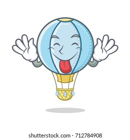 Tongue out air balloon character cartoon
