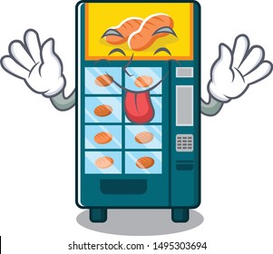 Tongue out bakery vending machine in the cartoon