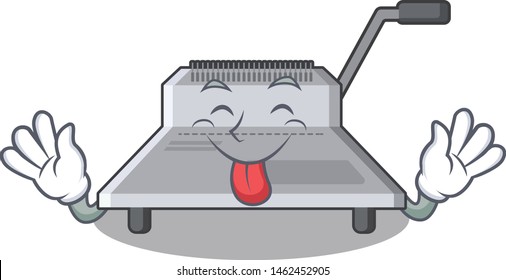 Tongue out binding machine a in the character