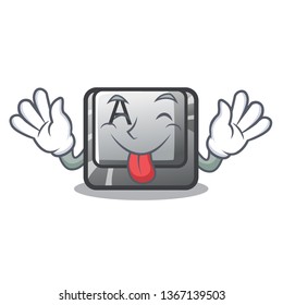 Tongue out A button attached a cartoon keyboard