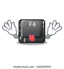 Tongue out button f4 on the mascot computer