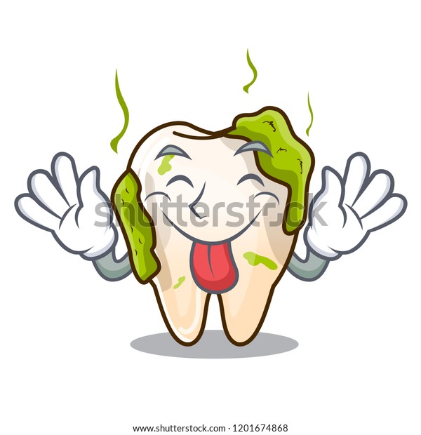 Tongue Out Cartoon Decayed Tooth Dental Stock Vector (royalty Free 