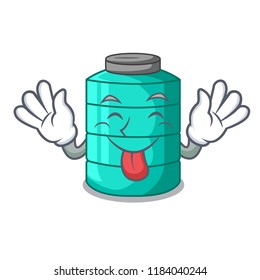Tongue out cartoon water tank for in agriculture