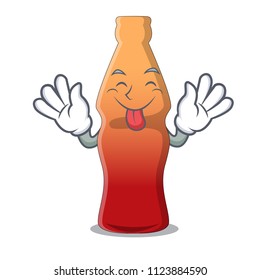Tongue Out Cola Bottle Jelly Candy Mascot Cartoon