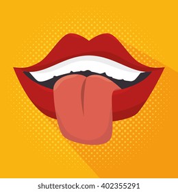 tongue out design 