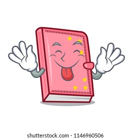 Tongue out diary mascot cartoon style