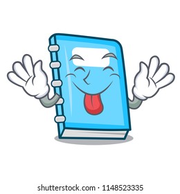Tongue out education mascot cartoon style