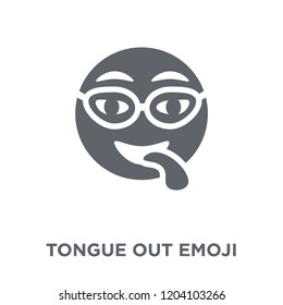 Tongue out emoji icon. Tongue out emoji design concept from Emoji collection. Simple element vector illustration on white background.