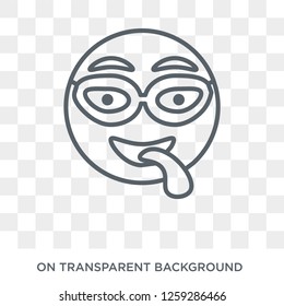 Tongue out emoji icon. Tongue out emoji design concept from Emoji collection. Simple element vector illustration on transparent background.