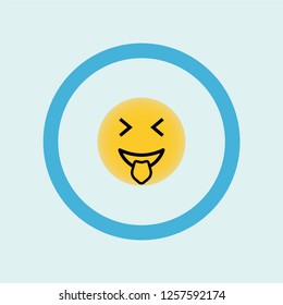 tongue out emoji icon symbol. Premium quality isolated tongue out emoji vector icon in trendy style. tongue out emoji element.