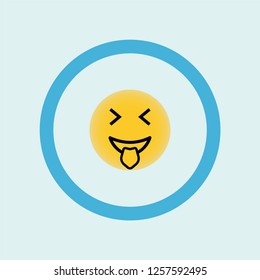 tongue out emoji icon symbol. Premium quality isolated tongue out emoji vector icon in trendy style. tongue out emoji element.