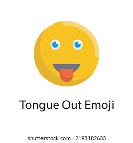 Tongue Out Emoji vector flat Icon Design illustration. Miscellaneous Symbol on White background EPS 10 File