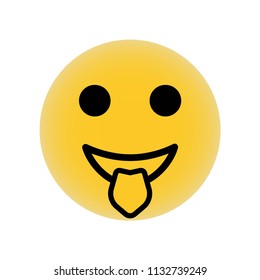 Tongue out emoji vector icon. Simple element illustration. Tongue out emoji symbol design. Can be used for web and mobile.
