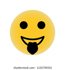 Tongue out emoji vector icon. Simple element illustration. Tongue out emoji symbol design. Can be used for web and mobile.