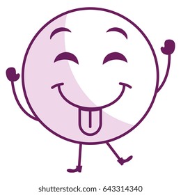 tongue out face emoticon kawaii character