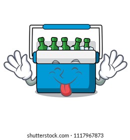 Tongue out freezer bag mascot cartoon