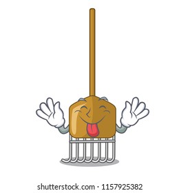 Tongue out Garden tools and supplies for soil treatment character