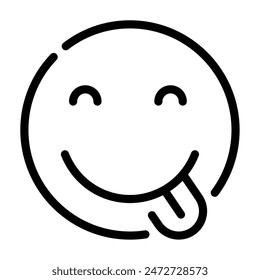 Tongue Out icon for illustration, web, app, infographic, etc