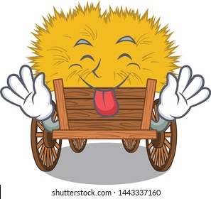 Tongue out miniature haydire above cartoon wood table