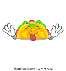 Tongue out omelatte fried isolated on the mascot Tongue out omelatte fried isolated on the mascot