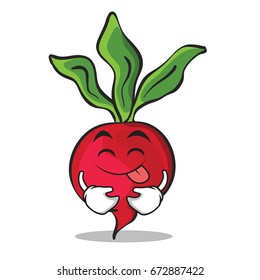 Tongue out radish character cartoon collection