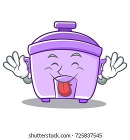 Tongue out rice cooker character cartoon
