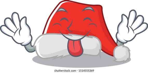 Tongue out santa hat folds over character drawer