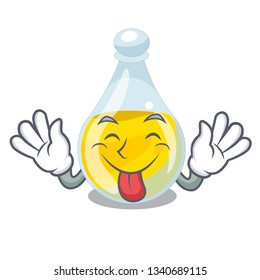 Tongue out sesame oil in the character shape