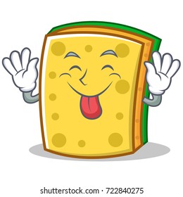 Tongue out sponge cartoon character funny