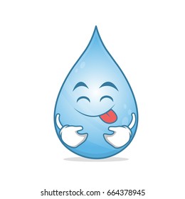 Tongue out water cartoon character vector illustration collection