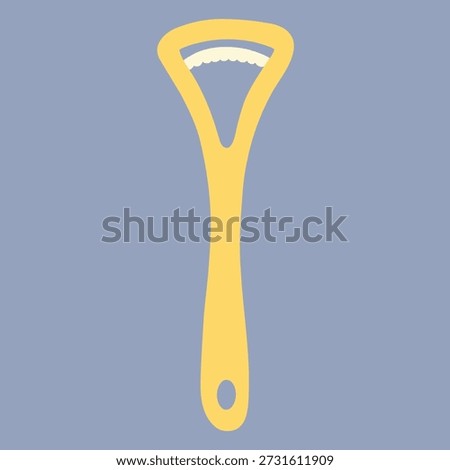 Tongue Scraper Hand Drawn Vector Illustration