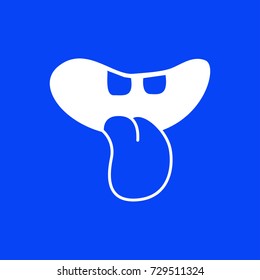 tongue smile icon vector 