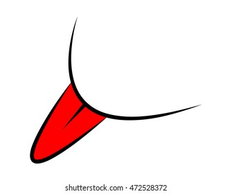 tongue, smile vector symbol icon design. Beautiful illustration isolated on white background
