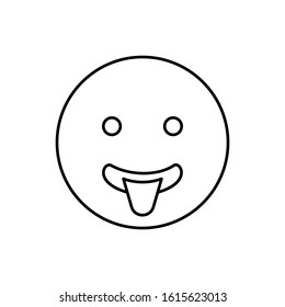 Tongue, smiling, emotions icon. Simple line, outline vector expression of mood icons for ui and ux, website or mobile application