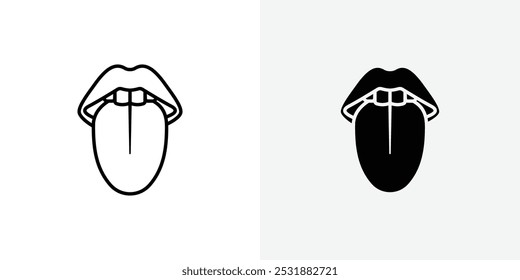 Tongue vecor icon set. Stock vector illustrator. EPS 10