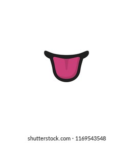 Tongue vector flat icon