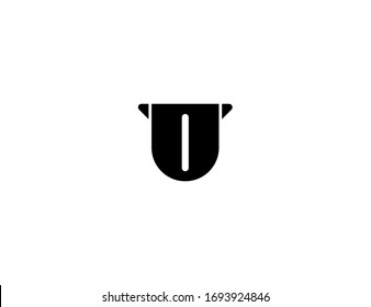 Tongue vector flat icon. Isolated mouth tongue out illustration 