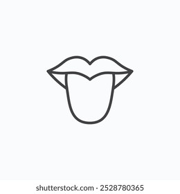 Tongue vector flat icon set.eps
