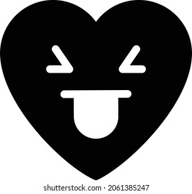 tongue vector glyph flat icon