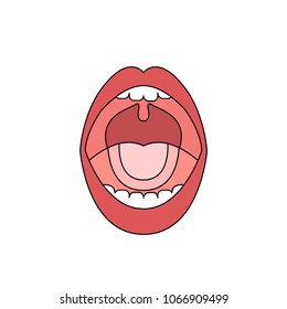  tongue vector icon