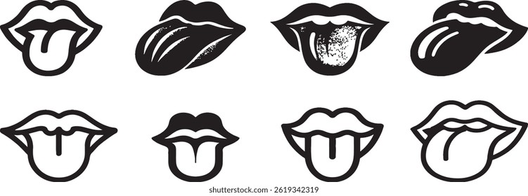 Tongue Vector Icon - Ideal for Medical Posters, Anatomy Graphics, Health Campaigns, and Educational 