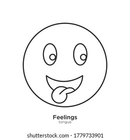 Tongue vector illustration lineal color and filled design