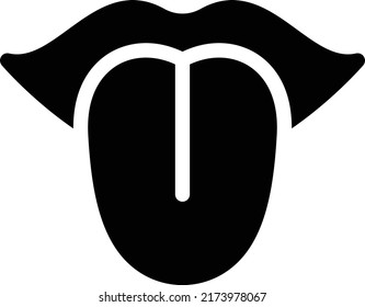 tongue Vector illustration on a transparent background.Premium quality symbols.Glyphs vector icon for concept and graphic design.