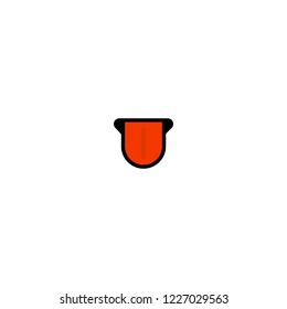 Tongue vector isolated flat icon