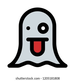 tongue-out ghost emoticon
